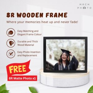 8R Black Wooden Frame