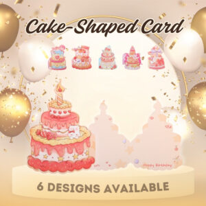 【Birthday】Cake-Shaped Card